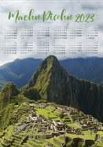 2023 Takvimli Poster - Yüksekler - Machu Pichu
