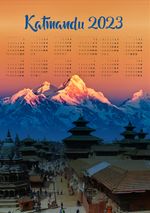 2023 Takvimli Poster - Yüksekler - Katmandu