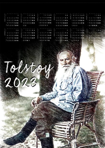 2023 Takvimli Poster - Yazarlar - Tolstoy