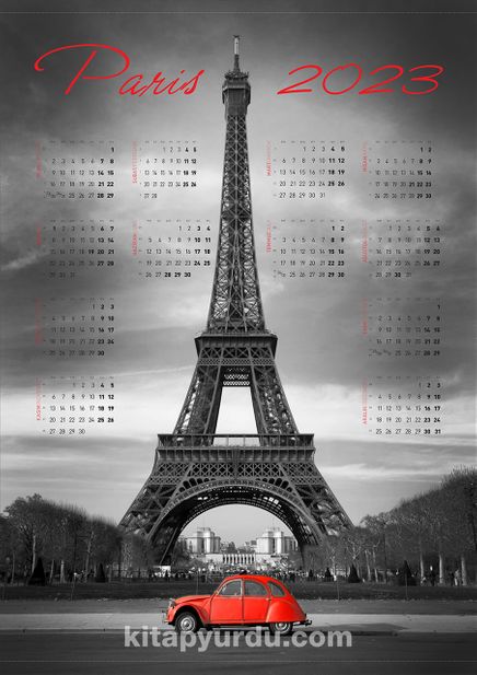 2023 Takvimli Poster - Şehirler - Paris