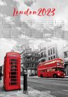 2023 Takvimli Poster - Şehirler - London