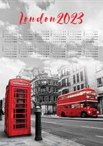 2023 Takvimli Poster - Şehirler - London