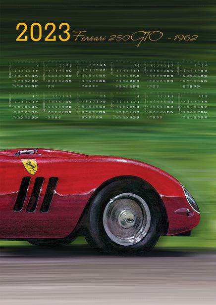 2023 Takvimli Poster - Arabalar - Ferrari