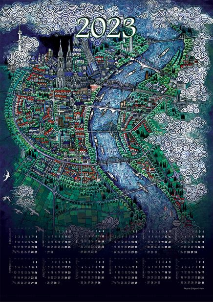 2023 Takvimli Poster - Minyatürler - Nusret Çolpan Köln
