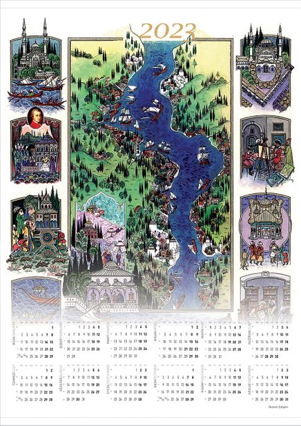2023 Takvimli Poster - Minyatürler - Nusret Çolpan