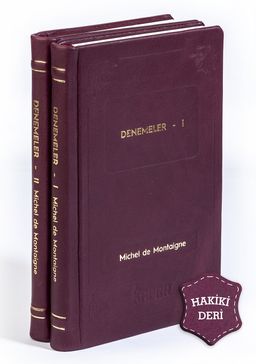 Denemeler (2 Cilt Takım) (Hakiki Deri, Ciltli, İplik Dikişli) 