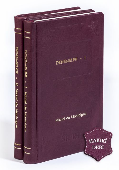 Denemeler (2 Cilt Takım) (Hakiki Deri, Ciltli, İplik Dikişli) 