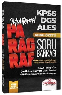 KPSS DGS ALES Muhtemel Paragraf Konu Özetli Soru Bankası 