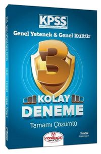 KPSS Genel Yetenek Genel Kültür Kolay 3 Deneme Tamamı Çözümlü 