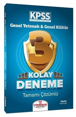 KPSS Genel Yetenek Genel Kültür Kolay 3 Deneme Tamamı Çözümlü 