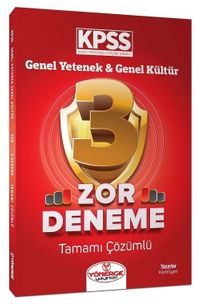KPSS Genel Yetenek Genel Kültür Zor 3 Deneme Tamamı Çözümlü