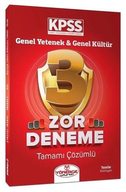 KPSS Genel Yetenek Genel Kültür Zor 3 Deneme Tamamı Çözümlü