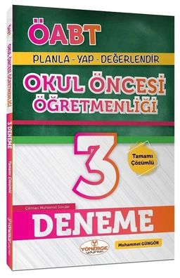 ÖABT Okul Öncesi Öğretmenliği 3 Deneme Çözümlü 