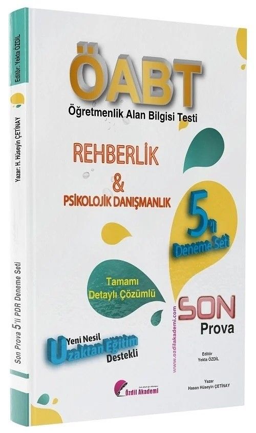 ÖABT Rehberlik Son Prova 5 Deneme Çözümlü 