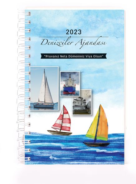 2023 Denizciler Ajandası - Renkli Spiralli (Büyük Boy)