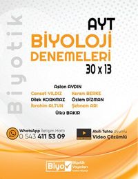 AYT Biyoloji Biyotik 30x13 Denemeleri