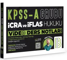 KPSS A Grubu İcra ve İflas Hukuku Video Ders Notları