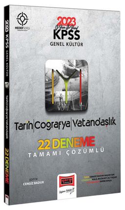 2023 KPSS Hedef Serisi IYI Genel Kültür (Tarih-Coğrafya-Vatandaşlık) Tamamı Çözümlü 22 Deneme Sınavı 