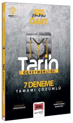 2023 KPSS ÖABT Tarih Öğretmenliği Hedef Serisi IYI Tamamı Çözümlü 7 Deneme Sınavı 