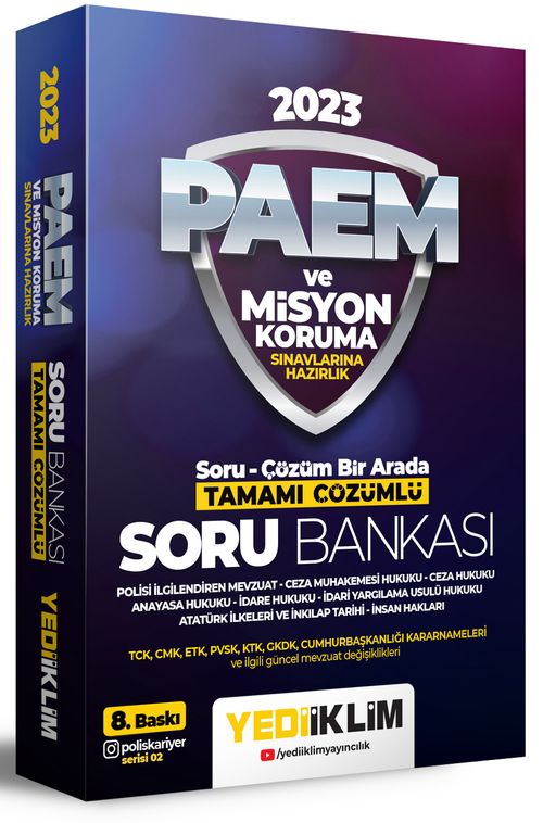 2023 PAEM ve Misyon Koruma Sınavlarına Hazırlık Tamamı Çözümlü Soru Bankası 