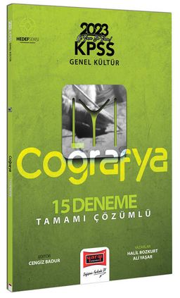 2023 KPSS Genel Kültür Hedef IYI Serisi Coğrafya Tamamı Çözümlü 15 Deneme 