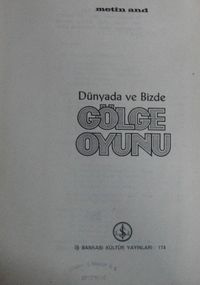 Dünyada ve Bizde Gölge Oyunu (Kod: 4-G-13)