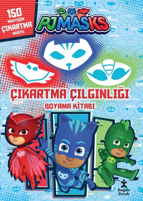 Pjmask Çıkartma Çılgınlığı Boyama Kitabı