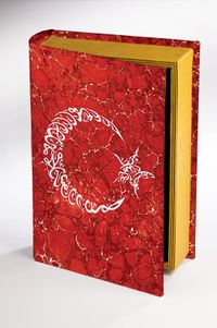 Kitap Şeklinde Ahşap Hediye Kutu - Bayrak Ebruli