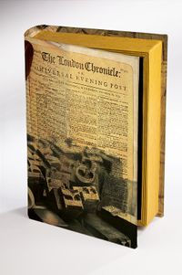 Kitap Şeklinde Ahşap Hediye Kutu - Gazete Nostalji