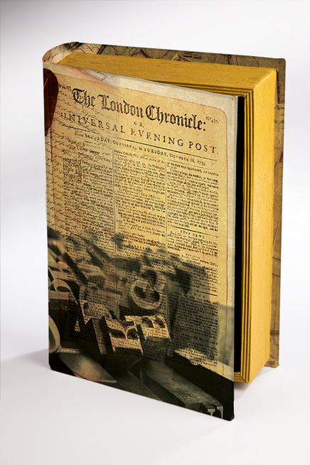 Kitap Şeklinde Ahşap Hediye Kutu - Gazete Nostalji