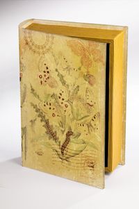 Kitap Şeklinde Ahşap Hediye Kutu - Kelebek Kartpostal