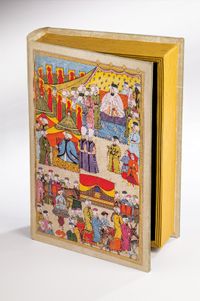 Kitap Şeklinde Ahşap Hediye Kutu - Osmanlı Minyatür