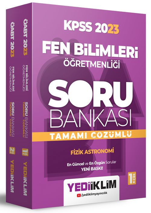 2023 ÖABT Fen Bilimleri Öğretmenliği Tamamı Çözümlü Soru Bankası Seti (2 Cilt)