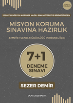 Misyon Koruma Sınavına Hazırlık 8'li Deneme Sınavı 
