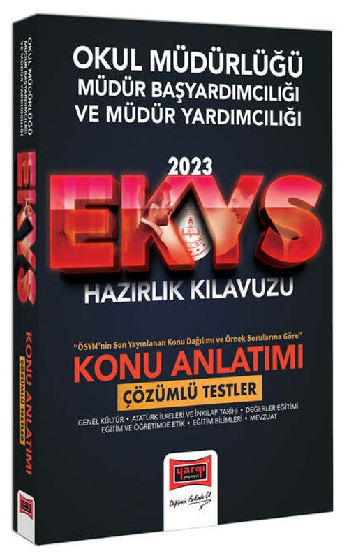 2023 EKYS Okul Müdürlüğü, Müdür Başyardımcılığı ve Müdür Yardımcılığı Konu Anlatımı ve Çözümlü Testler 