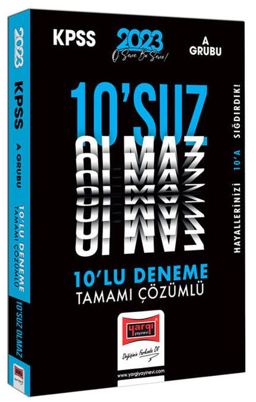 2023 KPSS A Grubu Tamamı Çözümlü 10'suz Olmaz 10 Deneme