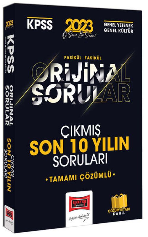 2023 KPSS Genel Kültür Genel Yetenek Orjinal Tamamı Çözümlü Son 10 Yıl Çıkmış Sınav Soruları 