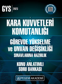 2023 Kara Kuvvetleri Komutanlığı Görevde Yükselme ve Unvan Değişikliği Konu Anlatımlı Soru Bankası