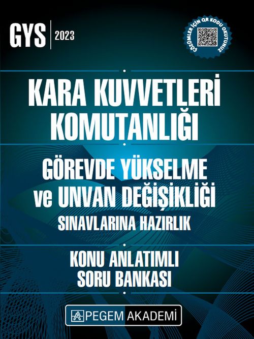 2023 Kara Kuvvetleri Komutanlığı Görevde Yükselme ve Unvan Değişikliği Konu Anlatımlı Soru Bankası