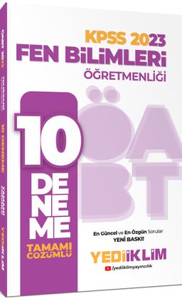 2023 ÖABT Fen Bilimleri Öğretmenliği Tamamı Çözümlü 10 Deneme