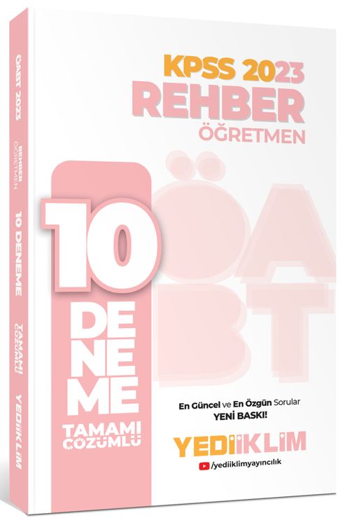 2023 ÖABT Rehber Öğretmen Tamamı Çözümlü 10 Deneme