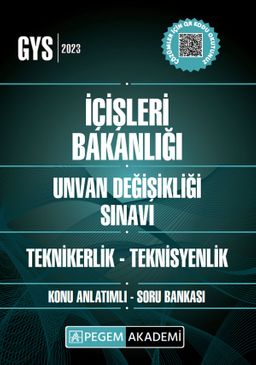 2023 İçişleri Bakanlığı Unvan Değişikliği Sınavı Teknikerlik-Teknisyenlik Konu Anlatımlı Soru Bankası