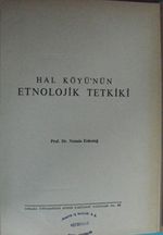 Hal Köyü'nün Etnolojik Tetkiki / 4-G-20