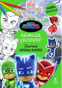 Pjmask Renkler Çıldırdı Çıkartmalı Boyama Partisi