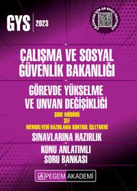 2023 Çalışma ve Sosyal Güvenlik Bakanlığı GYS Şube Müdürü-Şef-Veri Hazırlama Kontrol İşletmeni Konu Anlatımlı Soru Bankası