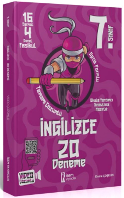 7. Sınıf İngilizce 20 Deneme