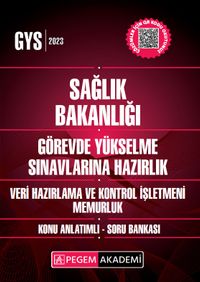 2023 Sağlık Bakanlığı Görevde Yükselme Sınavlarına Hazırlık Veri Hazırlama ve Kontrol İşletmeni Memurluk Konu Anlatımlı