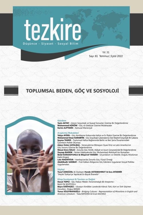 Tezkire 81. Sayı Toplumsal Beden, Göç ve Sosyoloji