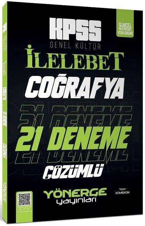 2023 KPSS Coğrafya İlelebet 21 Deneme Dijital Çözümlü 