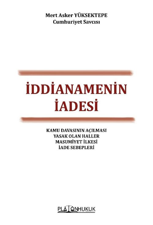 İddianamenin İadesi 